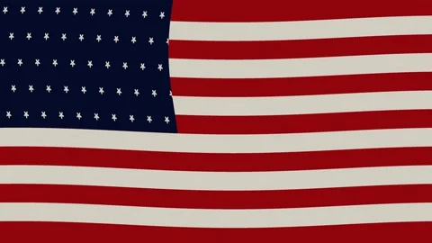 American Flag Silk Wave Background Seamless Loop Stock Footage 342349229