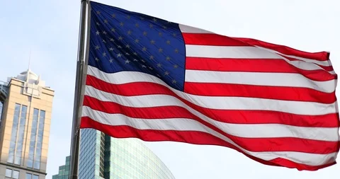 American flag in the sky Stock-Footage 101948572