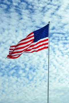 American flag in the Sky Stock Photos