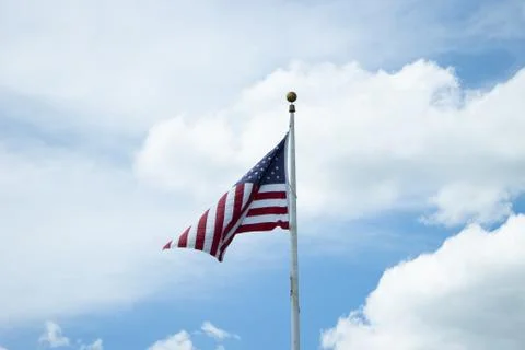 American Flag in the sky 库存照片