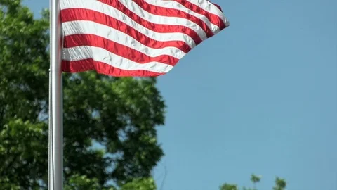 American flag slo-mo Stock Footage 111924058