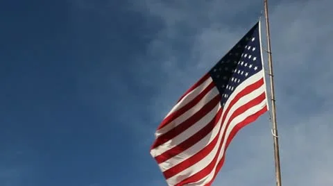 American Flag in slow motion Video stock 21892573
