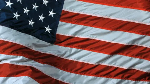 American flag in slow motion Stock Footage