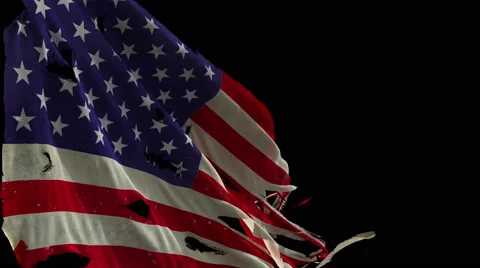 American Flag - slow motion Video stock 61866323