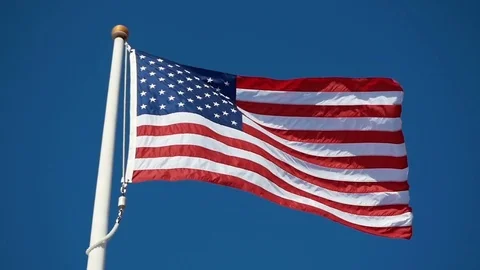 American flag in slow motion Stock Footage 77170726