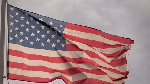 American flag slow motion Stock Footage 84468426