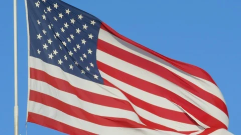 American Flag in Slow Motion Stock Footage 116799173