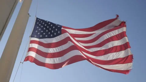 American Flag - Slow Motion Video stock 139899311