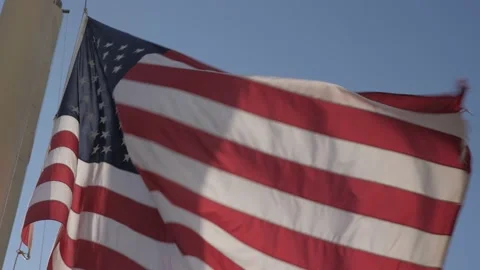 American Flag - Slow Motion Stock-Footage 139899694
