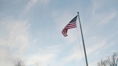 American Flag Slow motion. Stock Footage 170193323