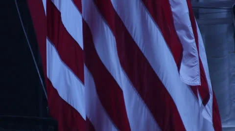 American flag slow wave up hd Stock Footage 24634141