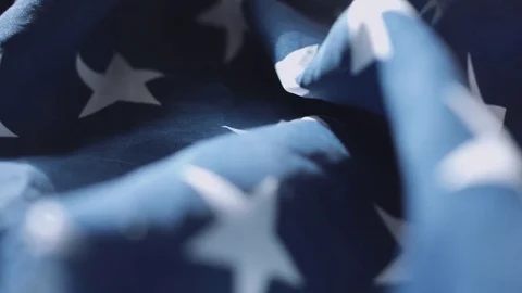 American flag soft focus dolly sliding. Vídeo Stock 73020725