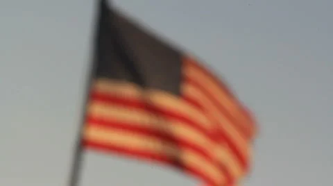 American Flag, Soft Focus Vídeo Stock 951981