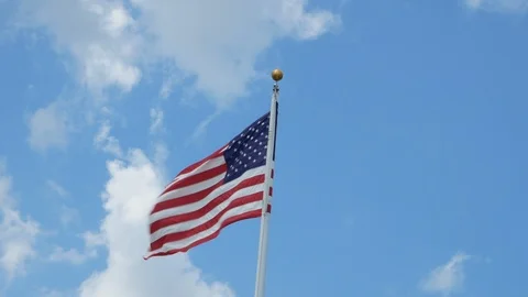 American Flag in St. Augustine, Florida, United States. Vidéo 116162722