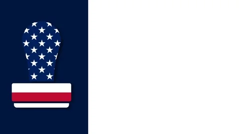 American Flag Stamp Template for Constitution Day and Citizenship Day Celeb.. Stock Footage 343255097