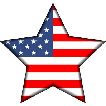 American flag star icon vector illustration Illustrazione stock