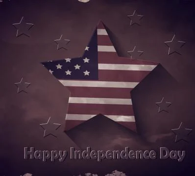 American flag in star shape Stock Illustration