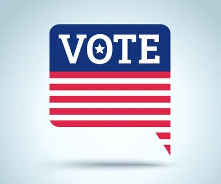 American flag with text of vote Stock Illustration