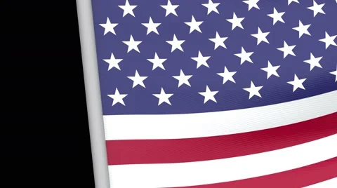 American flag transition with alpha mask Stock Footage 66654702
