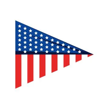 American flag triangle Illustrazione stock