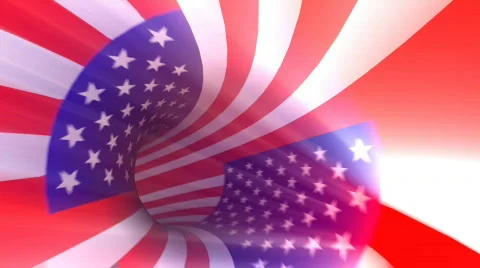 American Flag Tunnel Stock Footage 531978