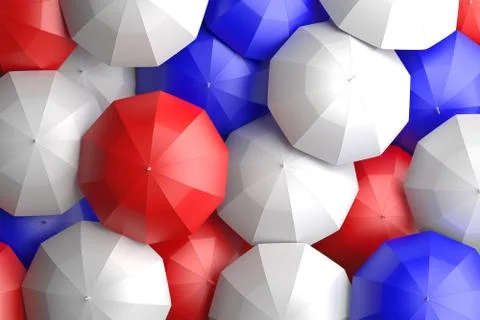 American Flag Umbrellas Stock Illustration