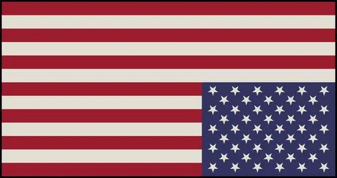 American flag upside down on a transparent background Stock Illustration