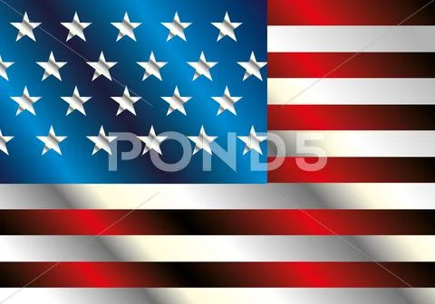 American flag vector art Stock Illustration