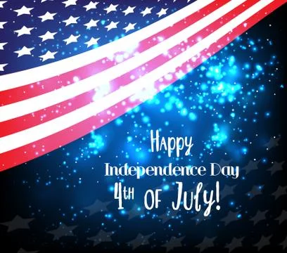 American Flag, Vector background for Independence Day and other events Stock Illustration
