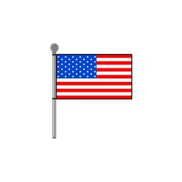 American flag vector design template illustration Illustration