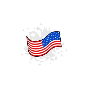 American flag vector design template illustration Stock-Illustration