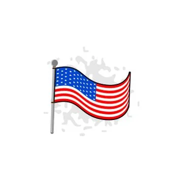 American flag vector design template illustration Stock Illustration