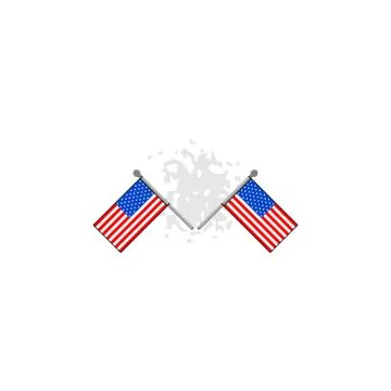 American flag vector design template illustration Stock Illustration