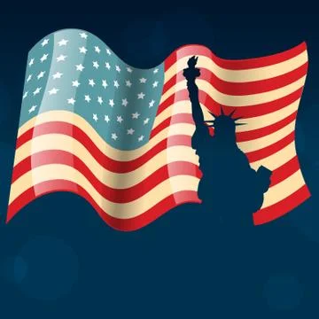 American flag vector Stock Illustration