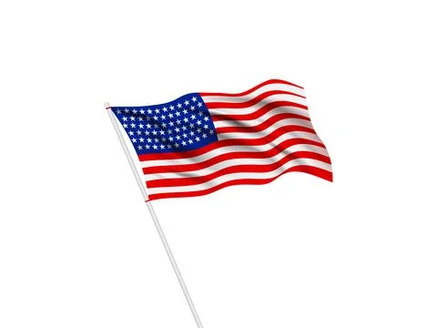 American Flag Vector Stock Illustration