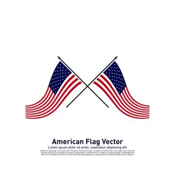 American Flag Vector illustration Design Template. Icon Symbol Stock-Illustration