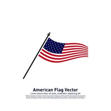 American Flag Vector illustration Design Template. Icon Symbol Stock Illustration