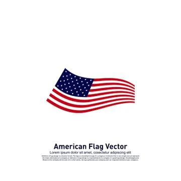 American Flag Vector illustration Design Template. Icon Symbol Illustrazione stock