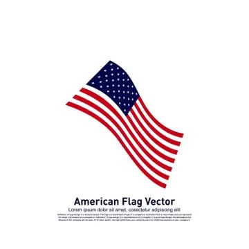 American Flag Vector illustration Design Template. Icon Symbol Stock Illustration