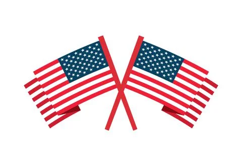 American Flag Vector Illustration Stock Illustration