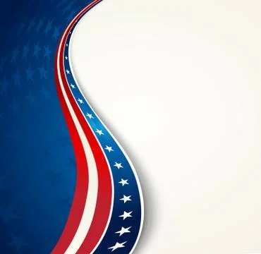 American Flag, Vector patriotic background Stock Illustration