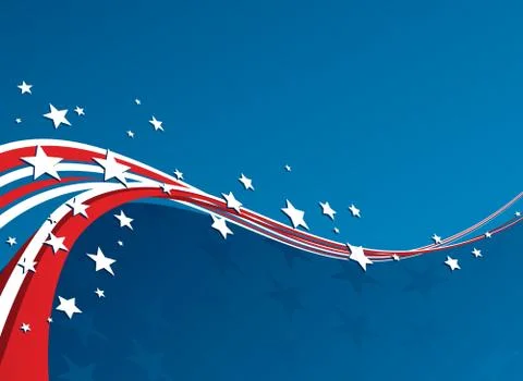 American Flag, Vector patriotic background Stock Illustration