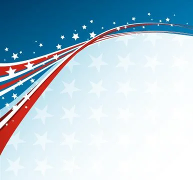 American Flag, Vector patriotic background Stock Illustration