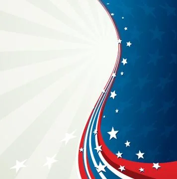 American Flag, Vector patriotic background Stock Illustration
