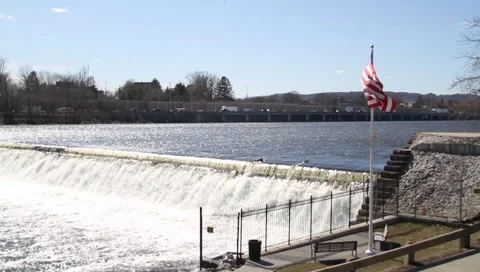 American Flag Waterfall Video stock 2312861