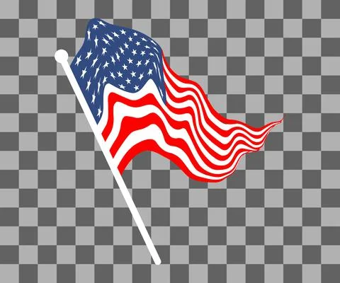 American flag wave vector illustration Illustrazione stock