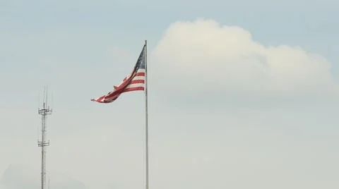 American Flag waving 01 Video stock 63614921