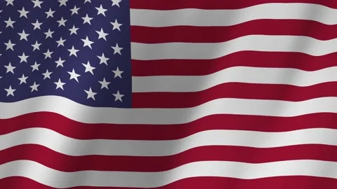 American flag waving animation Vídeos de archivo 222846005