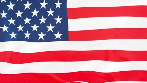 American flag waving continuously in a smooth motion loop Vídeos de archivo 337773524