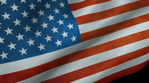 American Flag Waving Stock Footage 12207287